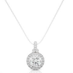 14k white gold pendant with 1.51ct natural diamond