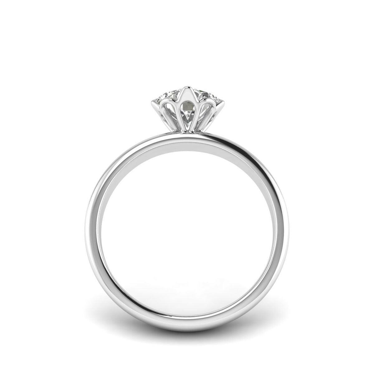 14K White Gold Ring with a 1.00 Carat Lab Grown Diamond.