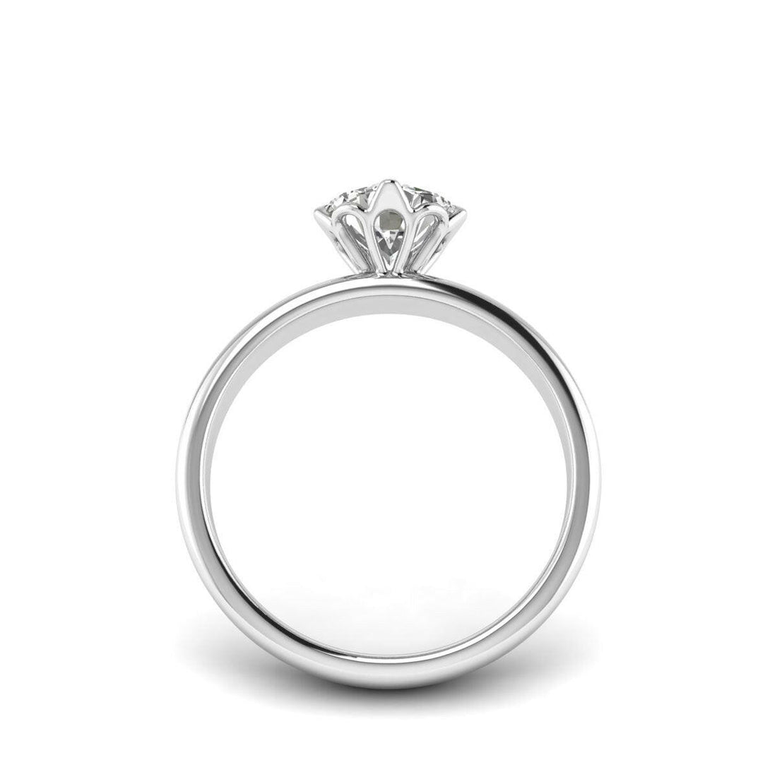 14K White Gold Ring with a 1.00 Carat Lab Grown Diamond.