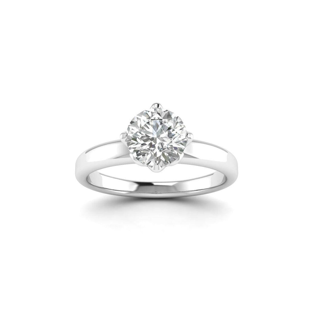 14K White Gold Ring with a 1.00 Carat Lab Grown Diamond.