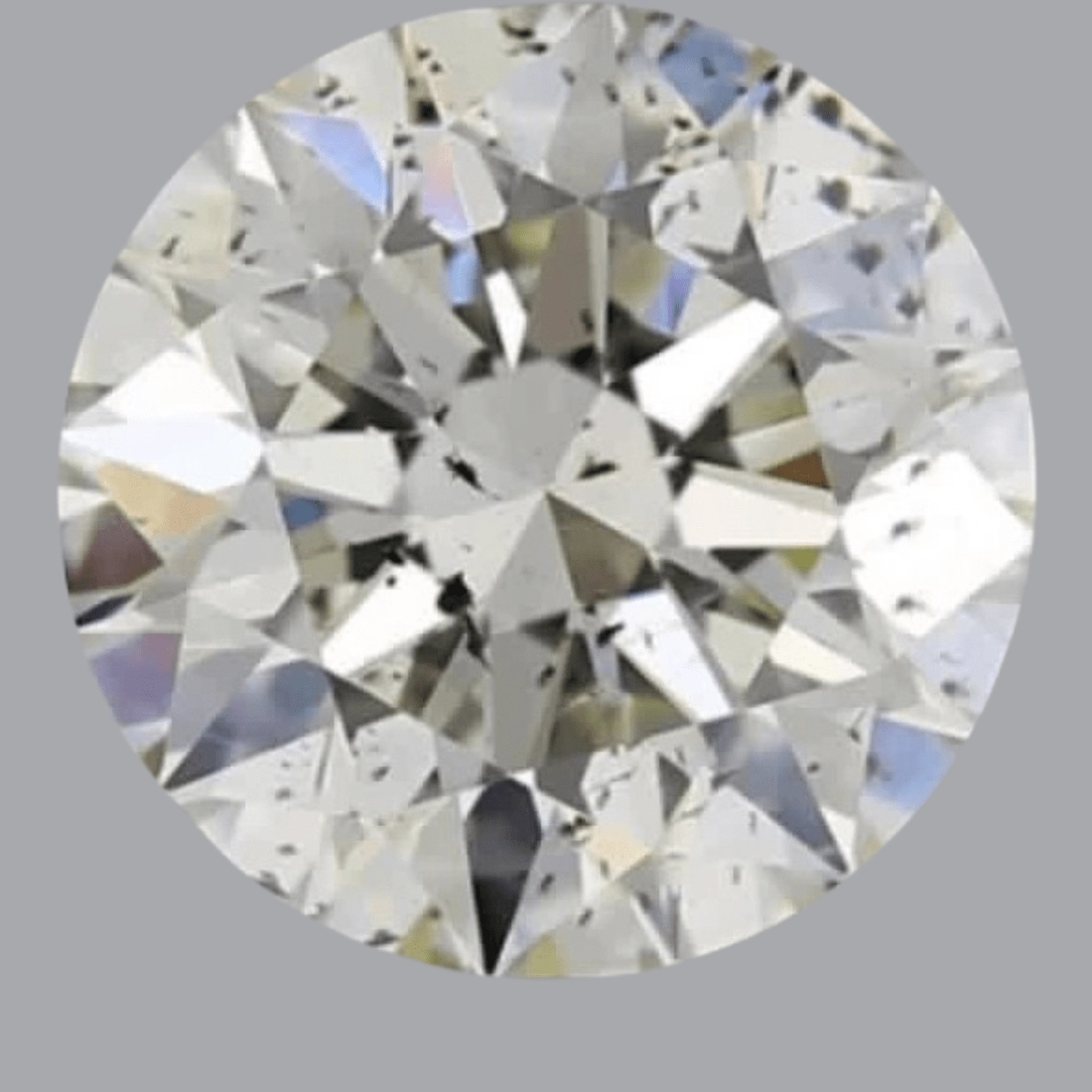 1.51ct Round Brilliant Cut S12 Clarity J Color Natural Diamond.