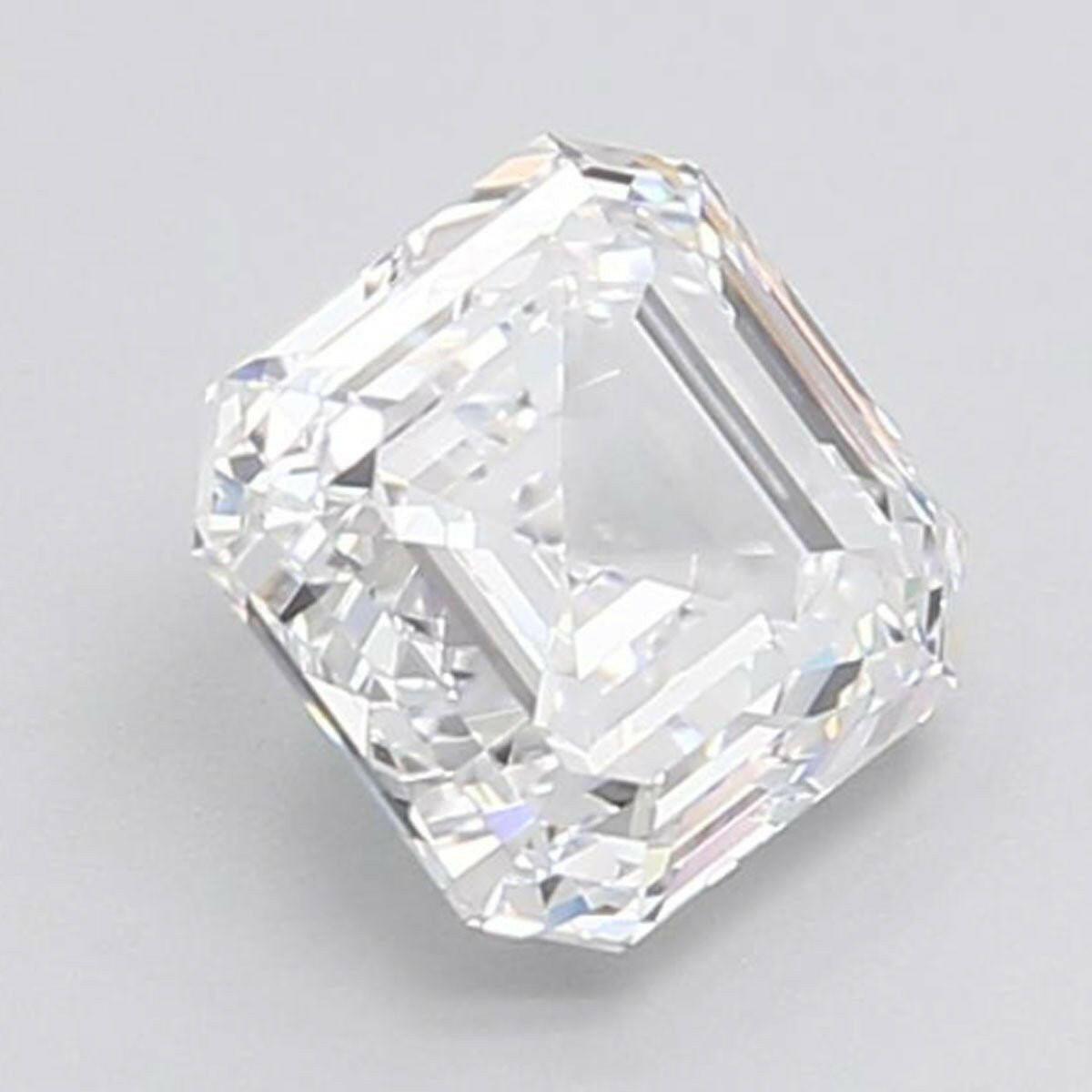 1.52 carat Asscher Cut Lab Grown Diamond.