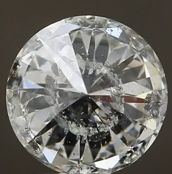 1.52ct Round Brilliant Cut I1 Clarity H Color Natural Diamond.