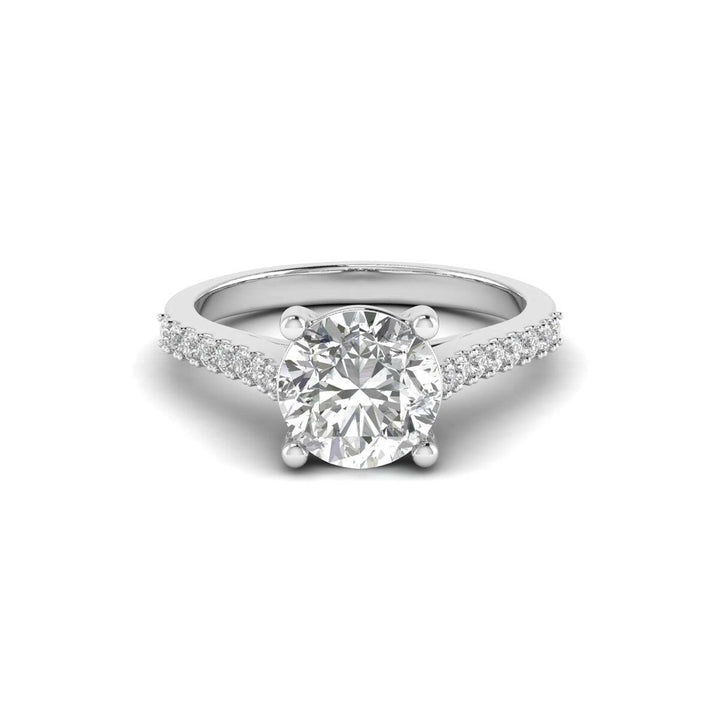 1.67ct Brilliant Round Diamond Ring in 14K White Gold.