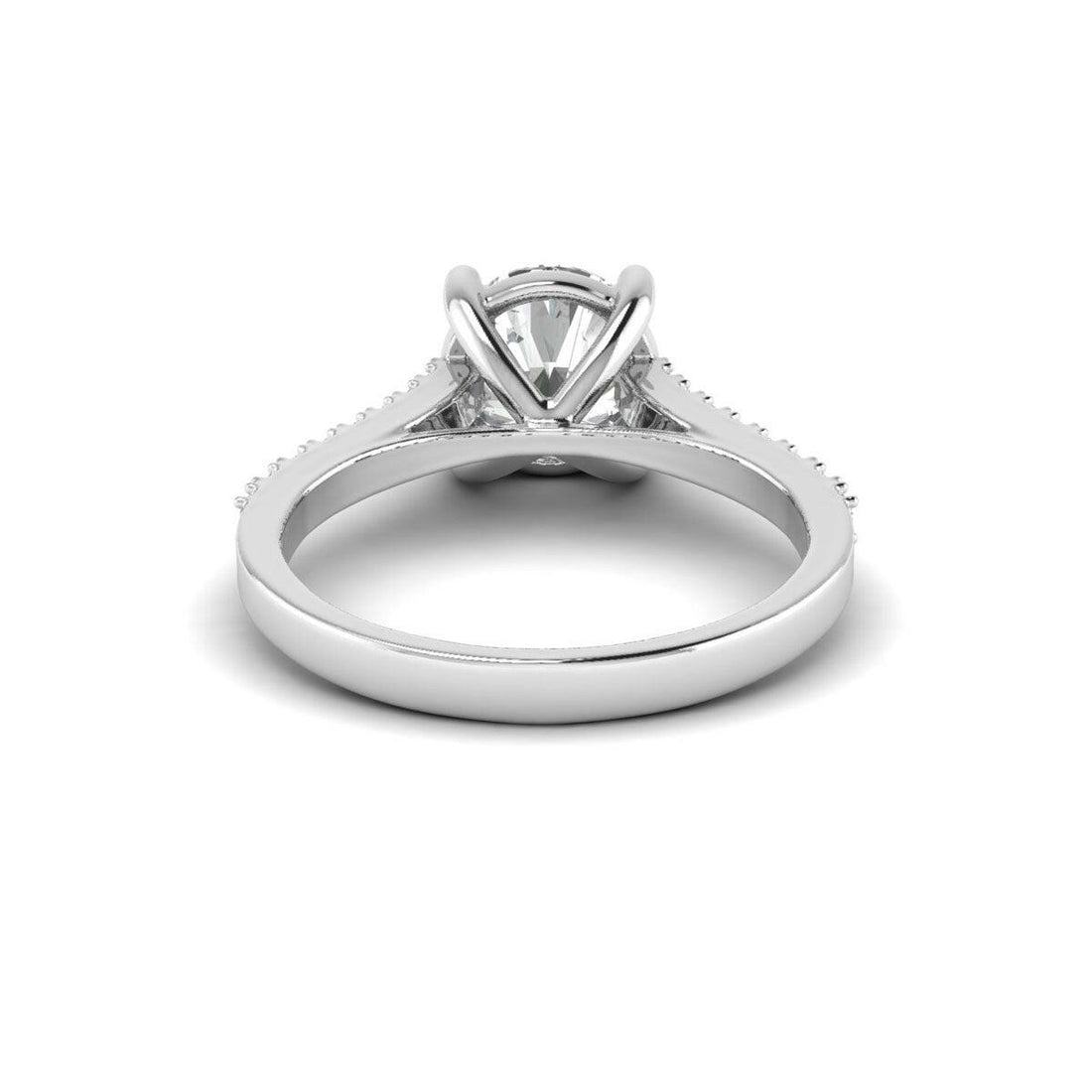 1.67ct Brilliant Round Diamond Ring in 14K White Gold.