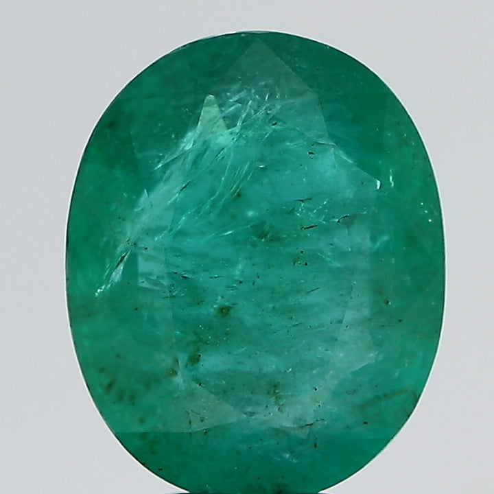 6.32Carat 7.00Ratti Natural Zambian Oval shape Green Emerald Gemstone.