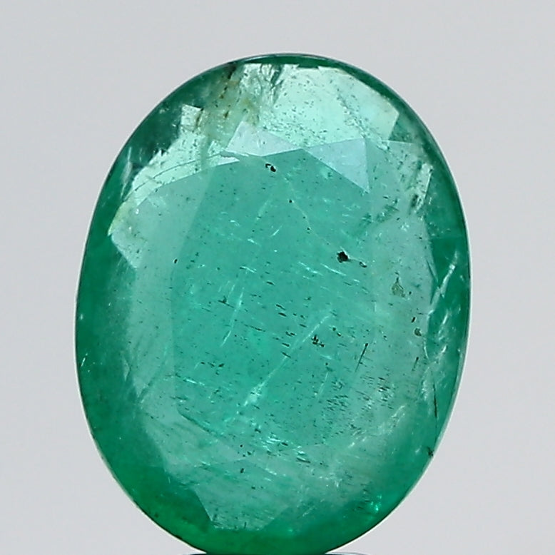 4.45Carat 5.00Ratti Natural Zambian Oval shape Green Emerald Gemstone.