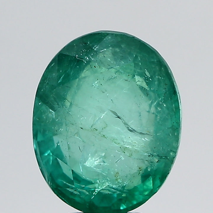 6.08Carat 6.69Ratti Natural Zambian Oval shape Green Emerald Gemstone.