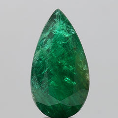 4.58Carat 5.04Ratti Natural Zambian Pear shape Green Emerald Gemstone