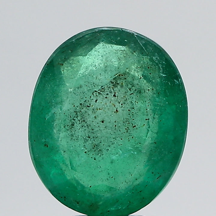 5.71Carat 6.28Ratti Natural Zambian Oval shape Green Emerald Gemstone.