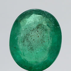 5.71Carat 6.28Ratti Natural Zambian Oval shape Green Emerald Gemstone