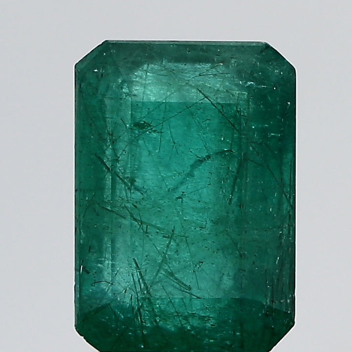 7.00Carat 7.7Ratti Natural Zambian Octagonal shape Green Emerald Gemstone.