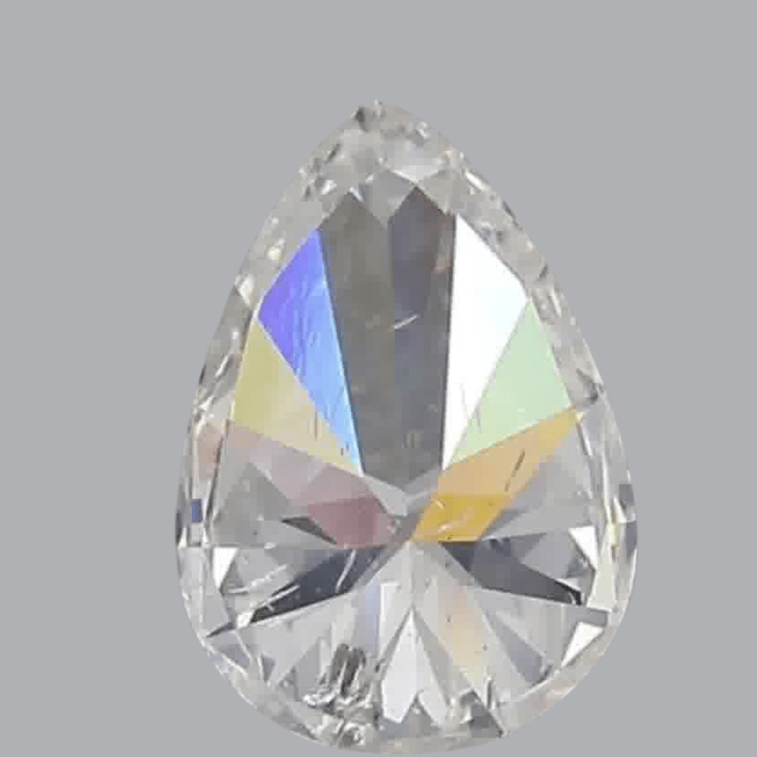 1ct Pear Brilliant Cut I1 Clarity F Color Natural Diamond.
