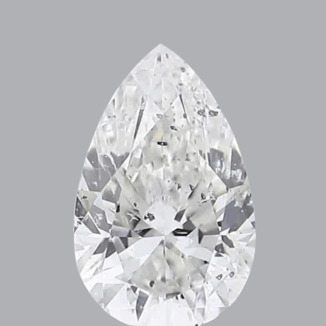 1ct Pear Brilliant Cut SI2 Clarity D Color Natural Diamond.