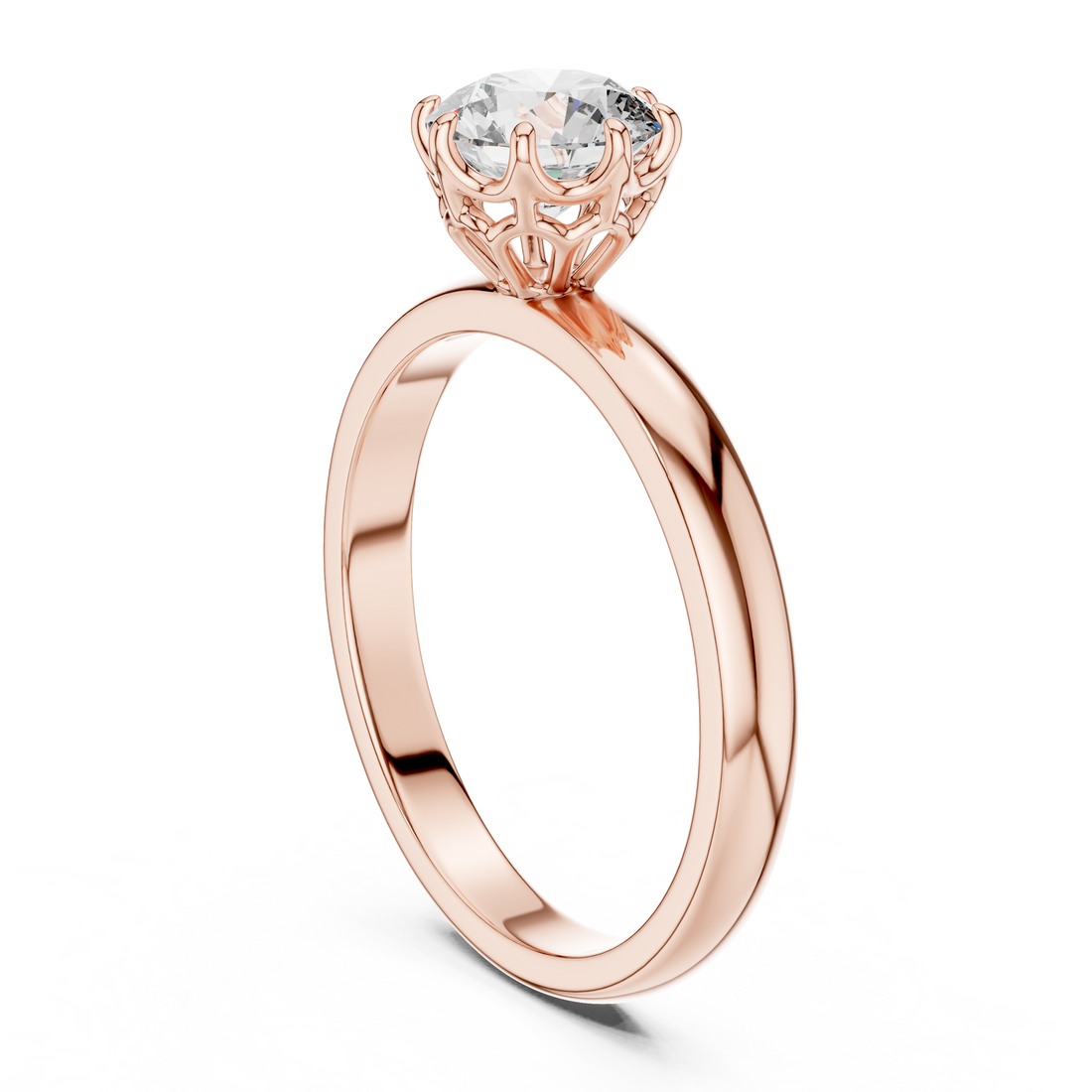 1 Ct Lab Grown Diamond Solitaire Ring in 14K Yellow Gold