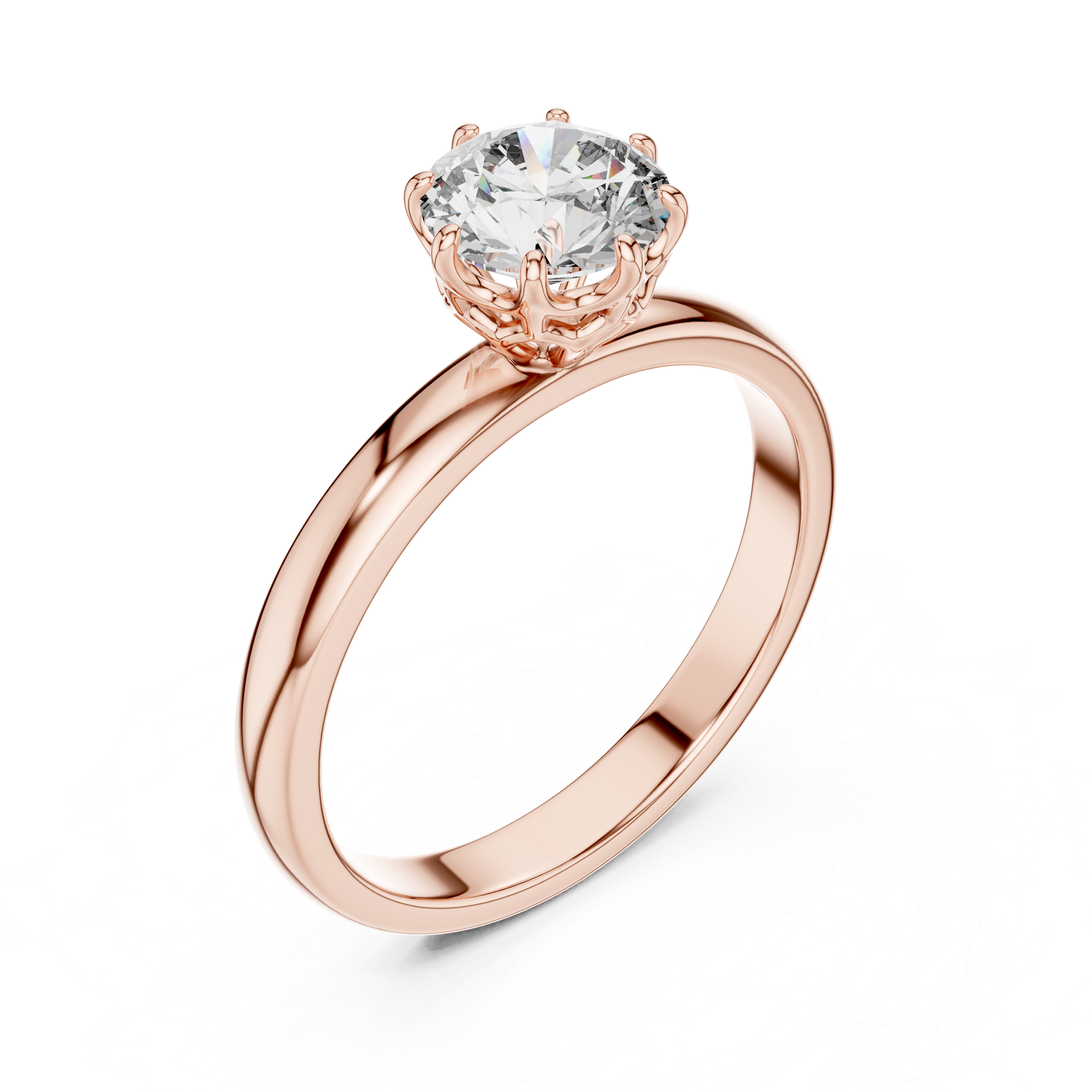 1 Ct Lab Grown Diamond Solitaire Ring in 14K Yellow Gold