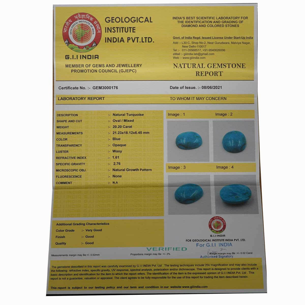 20.20 Ct The Ultimate Guide to Feroza Stone: Certified and Authentic.