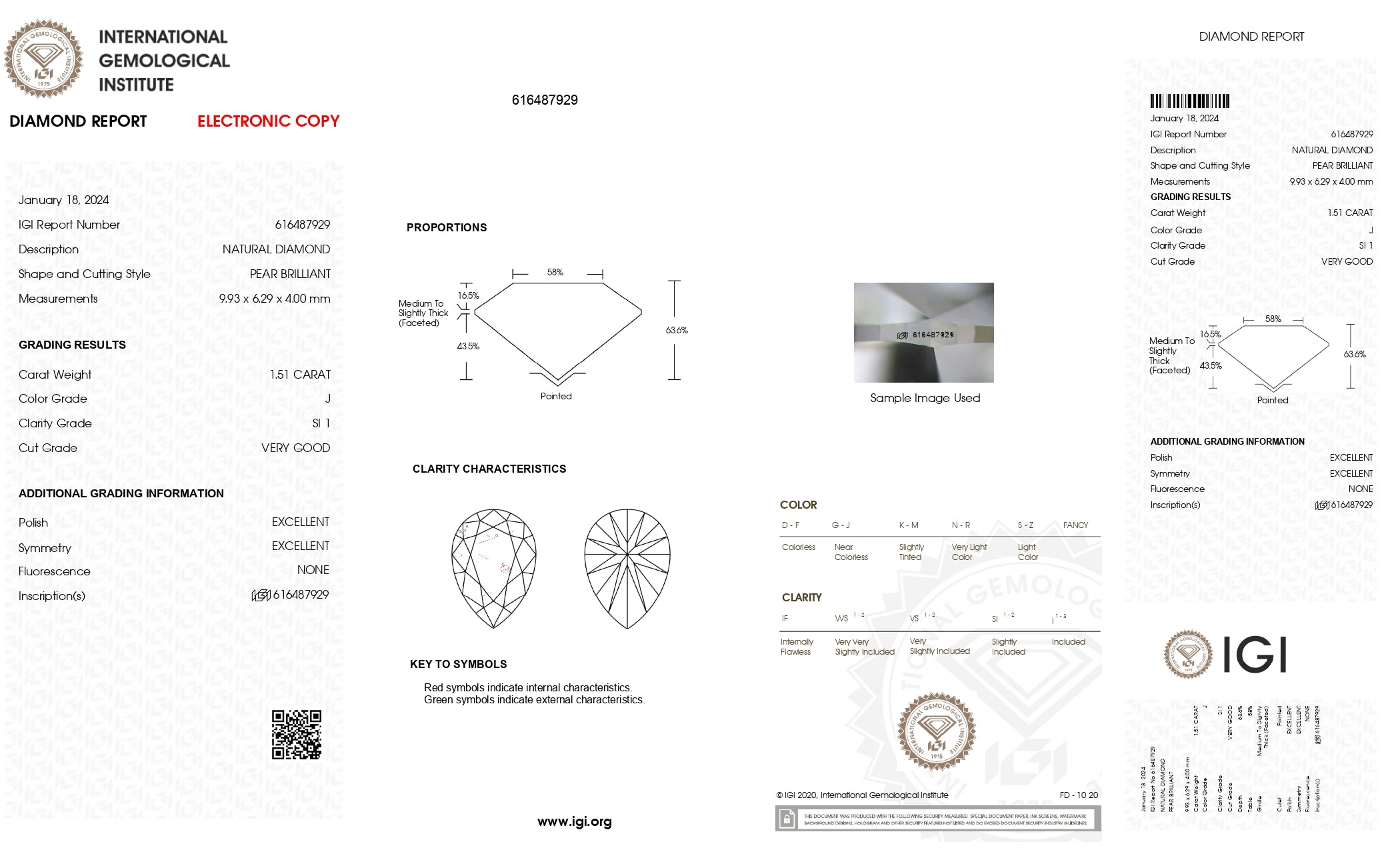 2.02ct Pear Brilliant Cut SI1 Clarity K Color Natural Diamond.