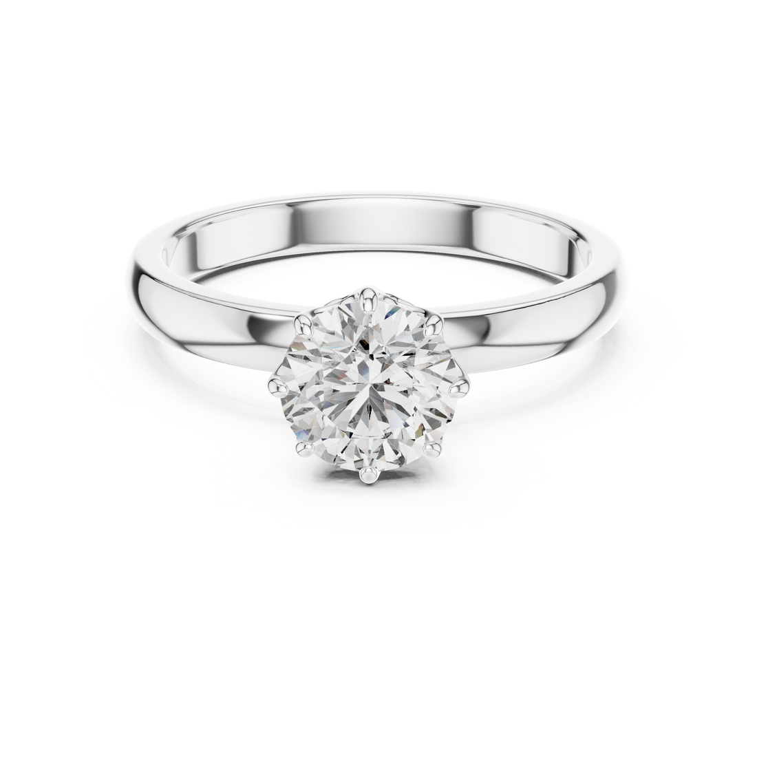 1 Ct Lab Grown Diamond Solitaire Ring in 14K Yellow Gold