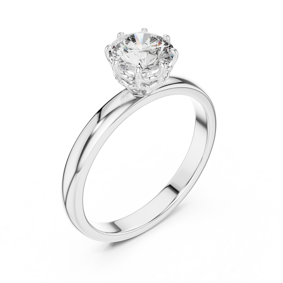 1 Ct Lab Grown Diamond Solitaire Ring in 14K Yellow Gold