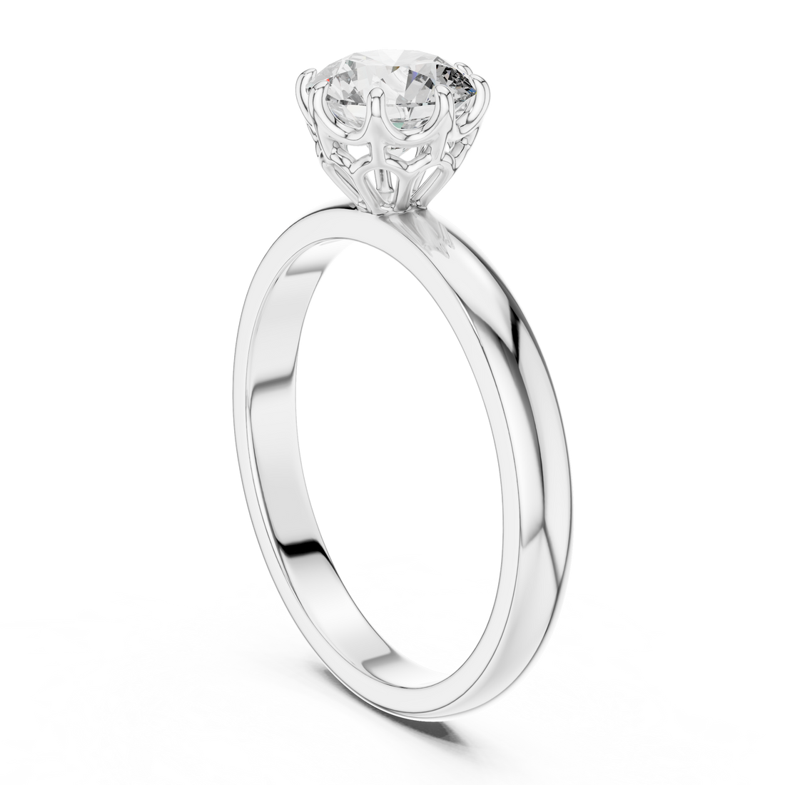 1 Ct Lab Grown Diamond Solitaire Ring in 14K Yellow Gold