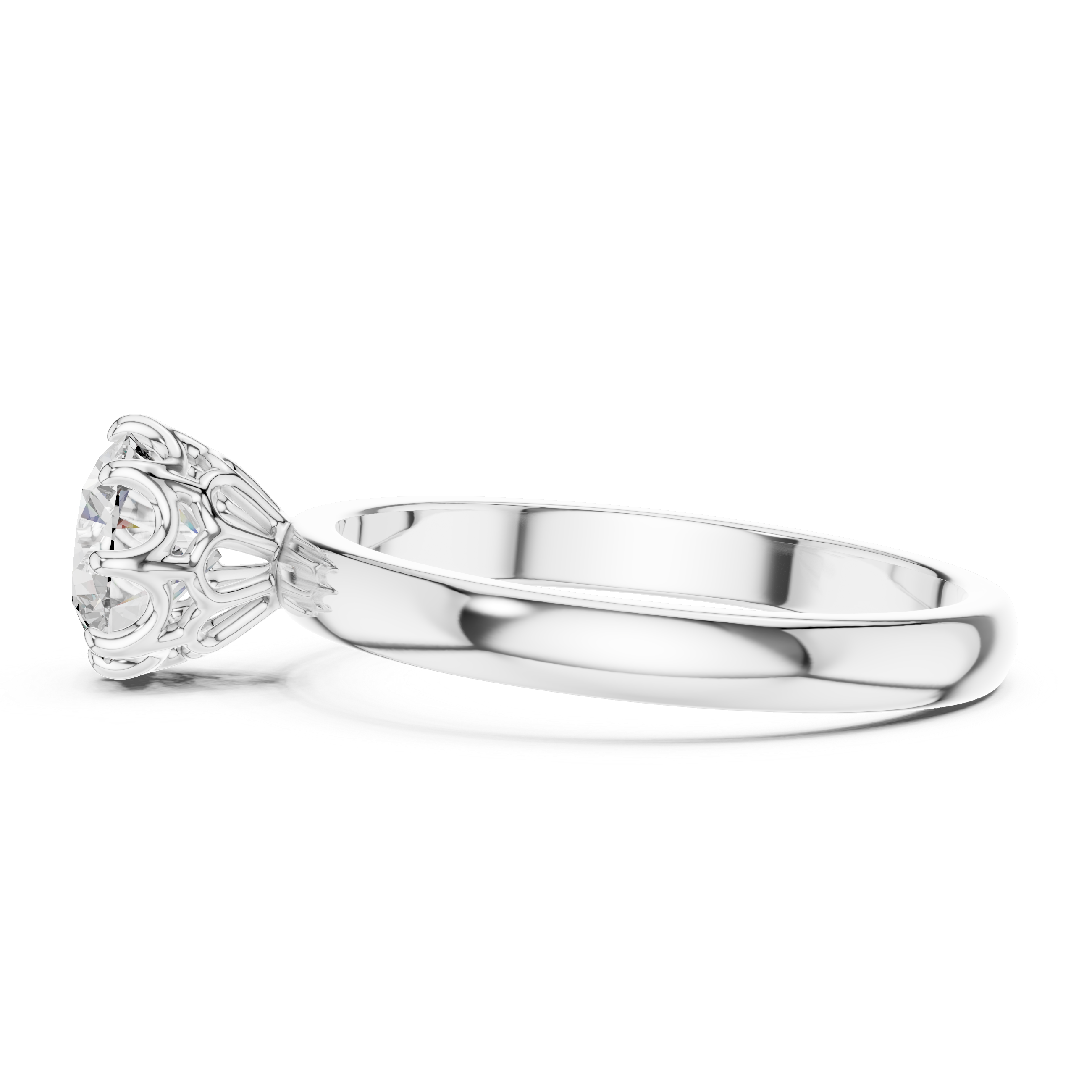 1 Ct Lab Grown Diamond Solitaire Ring in 14K Yellow Gold