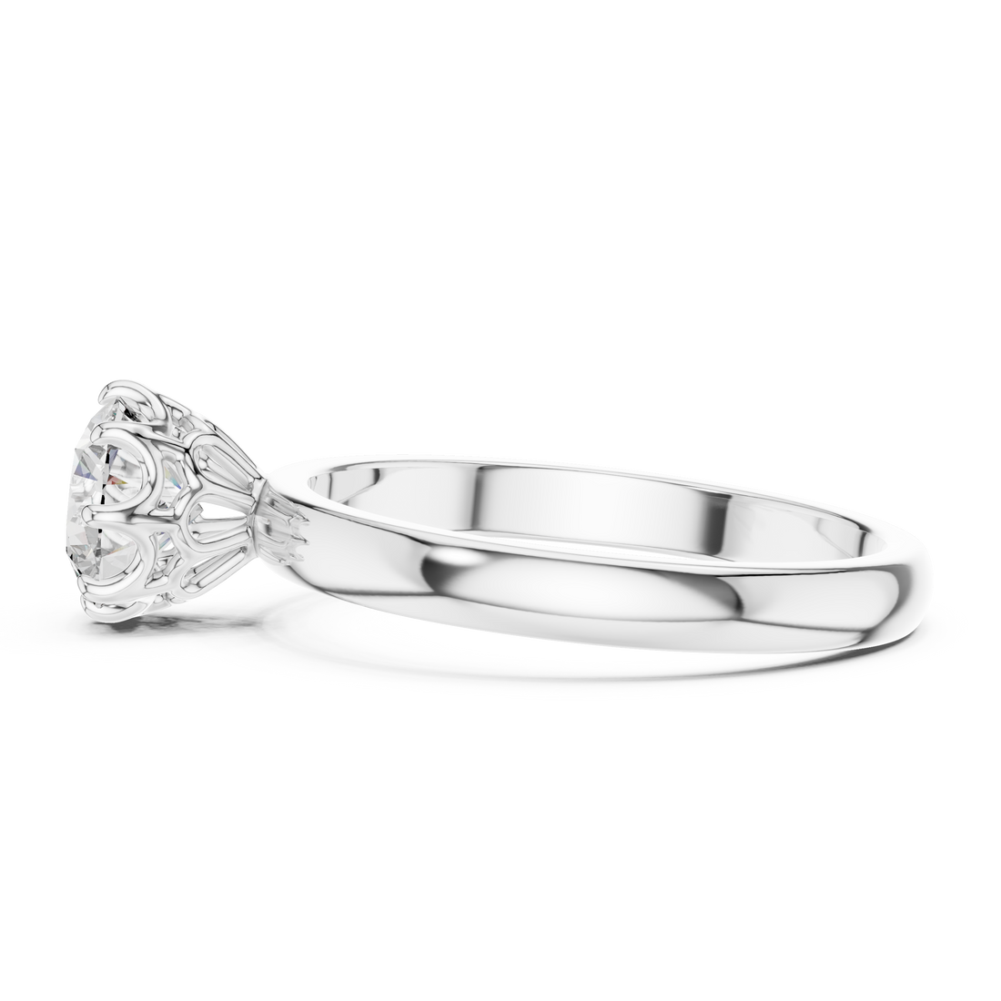 1 Ct Lab Grown Diamond Solitaire Ring in 14K Yellow Gold