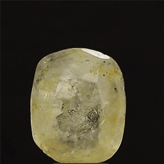 3.09 Carat (3.4 Ratti) Natural Burma Yellow Sapphire - IGI/GTL Certified Cushion-Shaped Gemstone