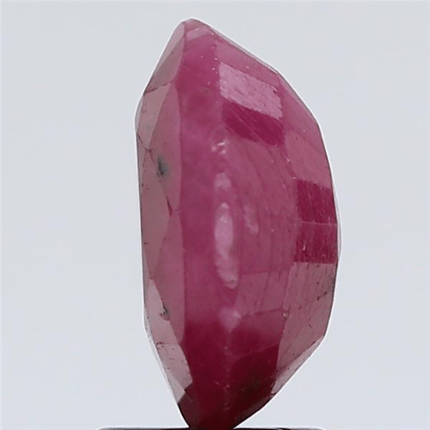 3.1 Carat 3.41 Ratti Natural GII Certified Mozambique Oval shape purplish-red Ruby Gemstone.