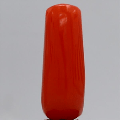 3.95 carat 4.35 ratti IGI-GTL certified natural Italian cylindrical shape red coral stone