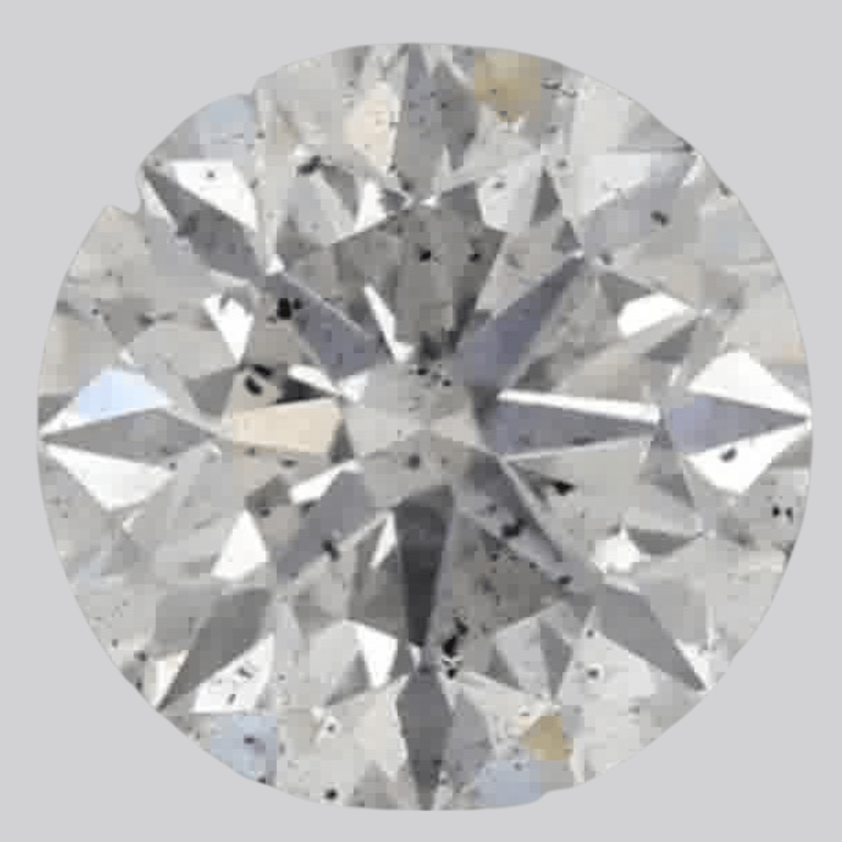 3ct Round Brilliant Cut S12 Clarity H Color Natural Diamond.