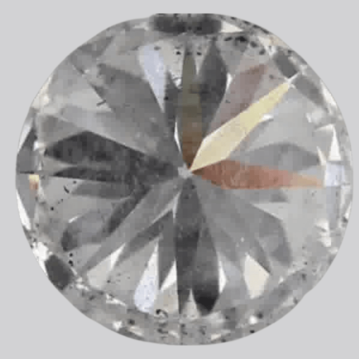 3ct Round Brilliant Cut S12 Clarity H Color Natural Diamond.