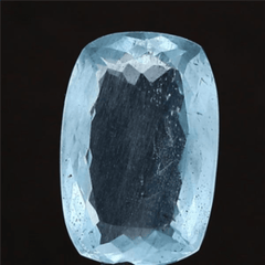 4.11 carat 4.52 Ratti IGL Certified Natural Brazil Cushion Shape Aquamarine Stone.