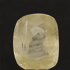4.25 Carat 4.68 Ratti Natural India(Odisha) Cushion shape yellow Topaz Gemstone