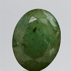 4.7 Carat 5.25 Ratti Natural GII Certified Zambian Oval shape Green Emerald Gemstone