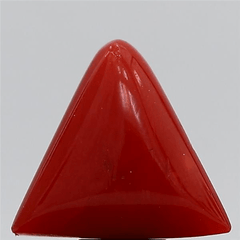 4.78 Carat 5.26 Ratti Natural Italian Trillion Shape Red Coral Stone
