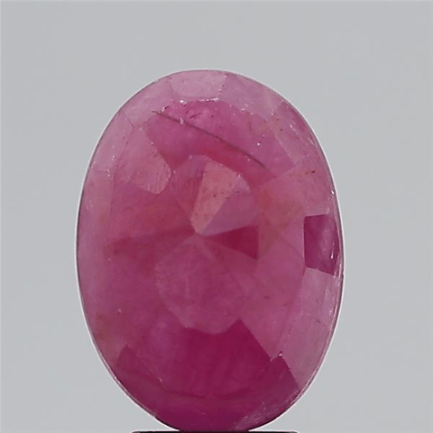 5.45 Carat 6 Ratti Natural  Mozambique Oval Shape pinkishred Ruby Gemstone.