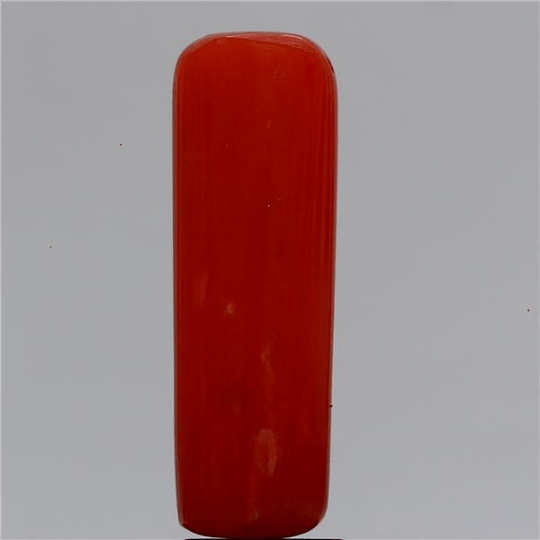5.67 carat 6.24 ratti IGL certified natural Italian cushion shape red coral stone.