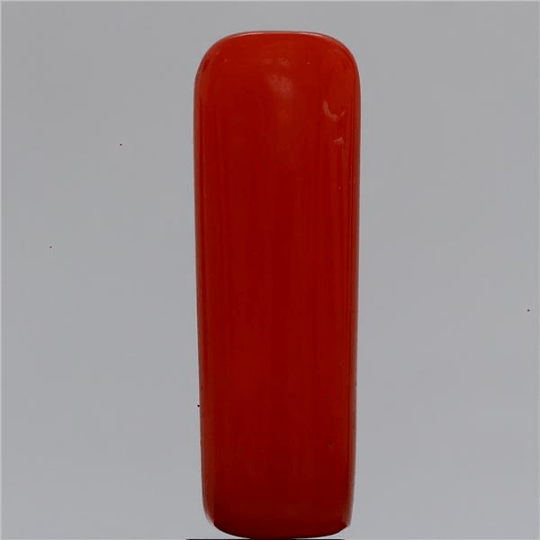 5.67 carat 6.24 ratti IGL certified natural Italian cushion shape red coral stone.