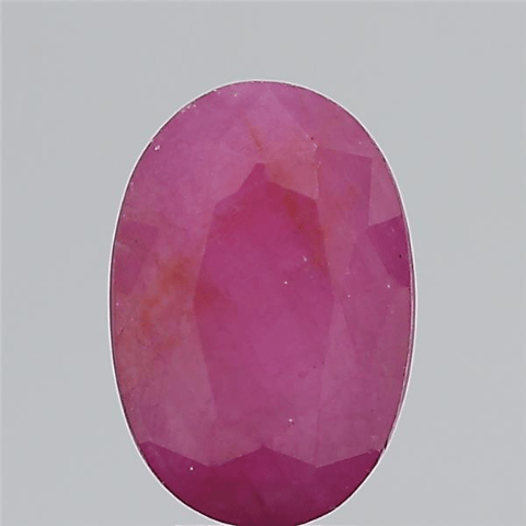 6 Carat 6.6 Ratti Natural Mozambique Oval shape pink Ruby Gemstone.