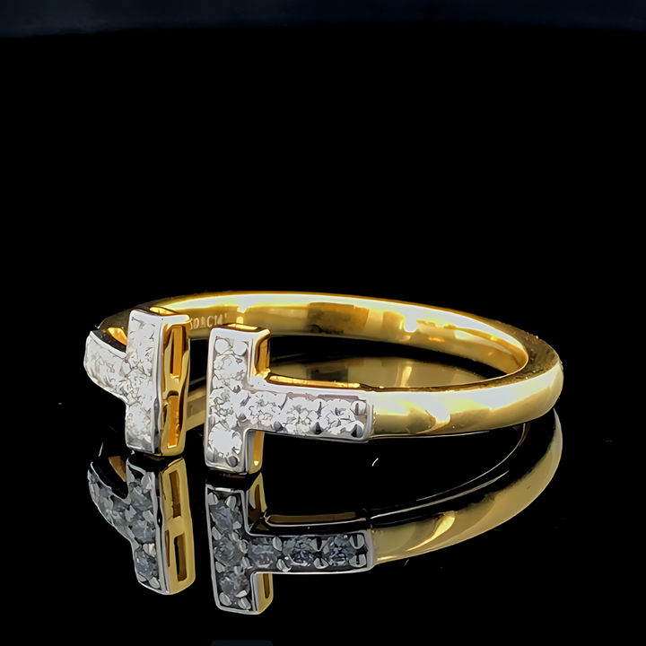 Elegant 0.15ct Lab-Grown Diamond Band in 14K Yellow Gold