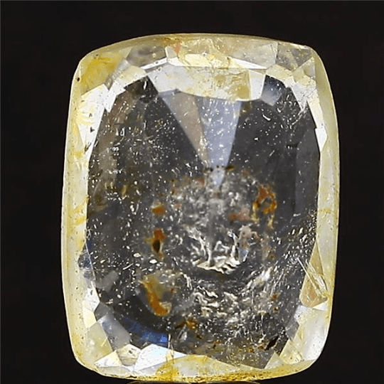 carat 10 ratti natural IGL certified Indian cushion shape yellow topaz stone