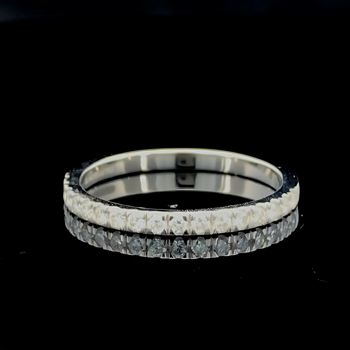Timeless Sparkle: 0.24ct Lab Grown Diamond Band in 14K White Gold