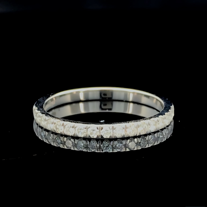 Timeless Sparkle: 0.24ct Lab Grown Diamond Band in 14K White Gold