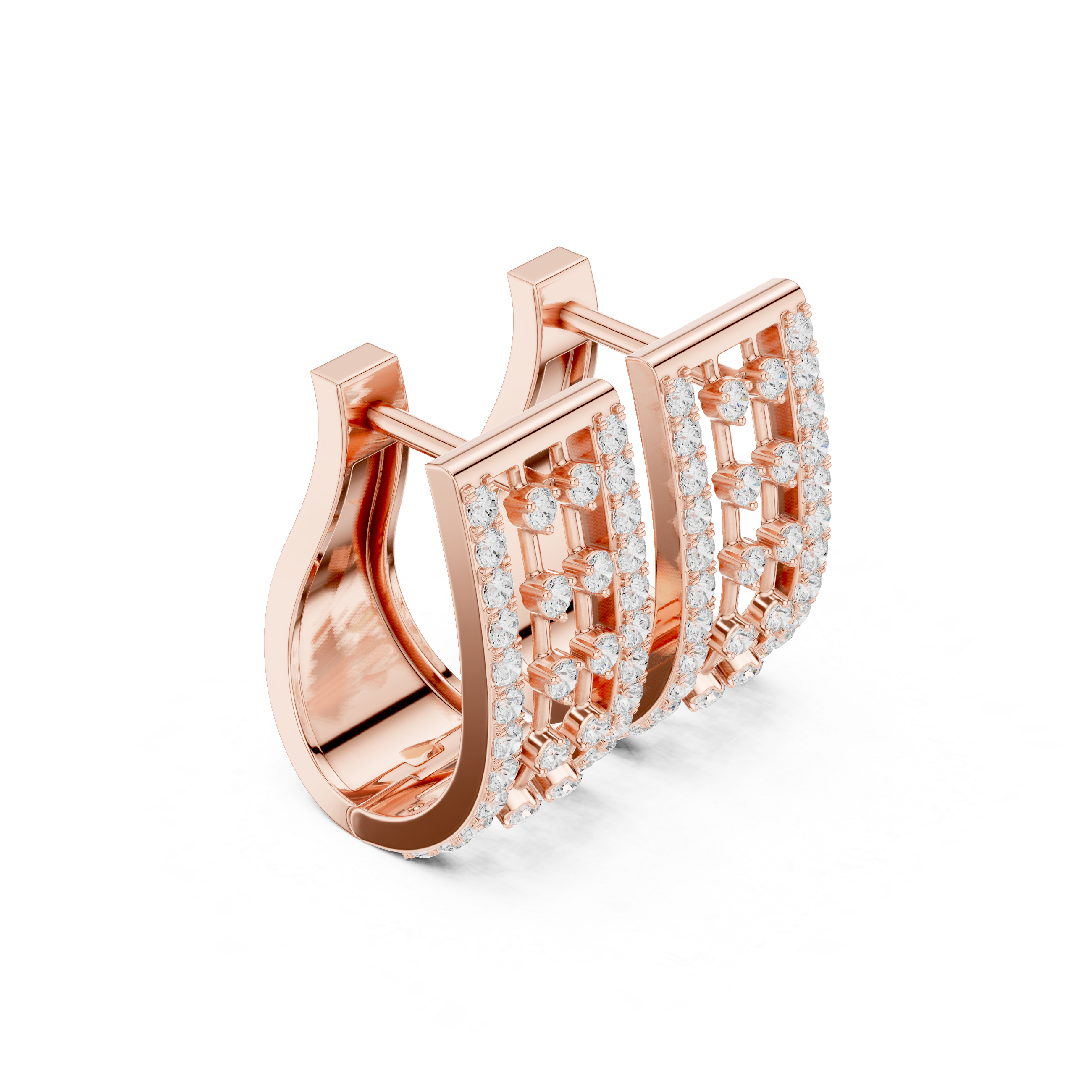 0.54ct Lab-Diamond Hoop Earrings in 14k Gold