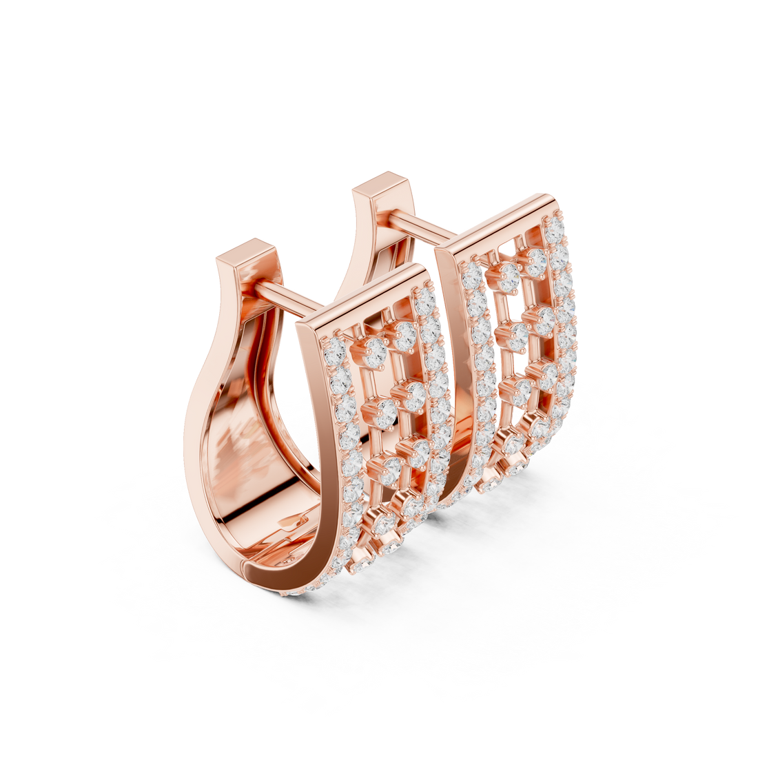 0.54ct Lab-Diamond Hoop Earrings in 14k Gold