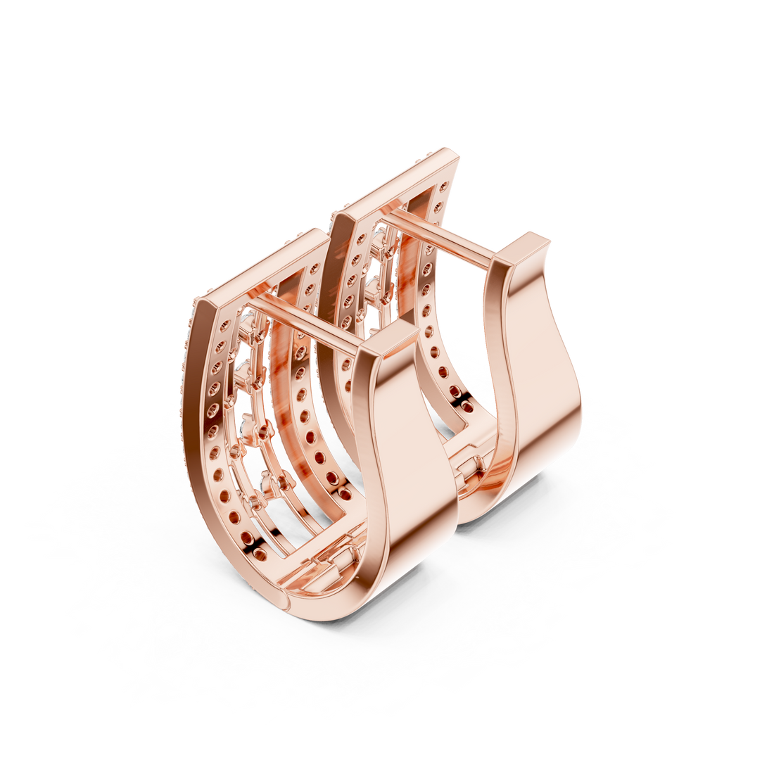 0.54ct Lab-Diamond Hoop Earrings in 14k Gold