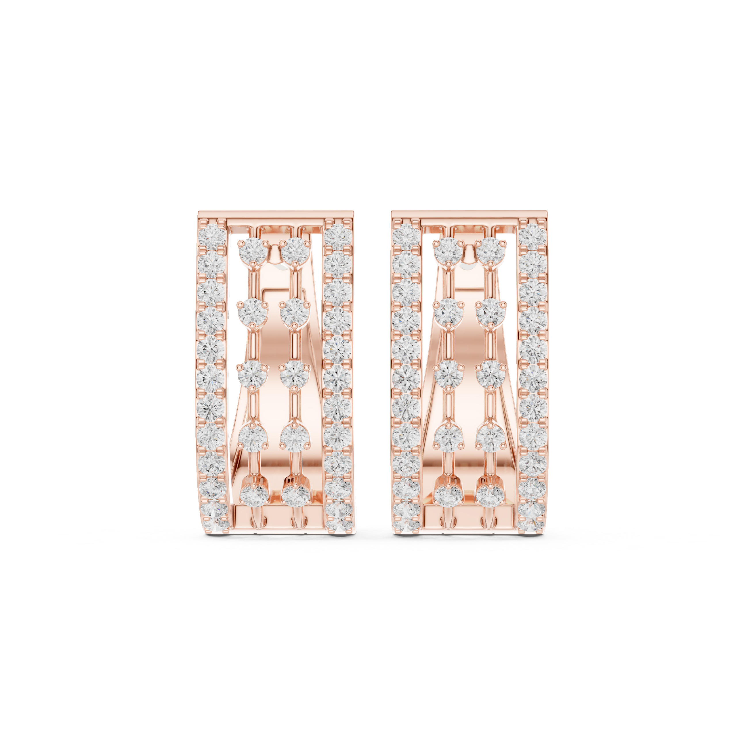 0.54ct Lab-Diamond Hoop Earrings in 14k Gold