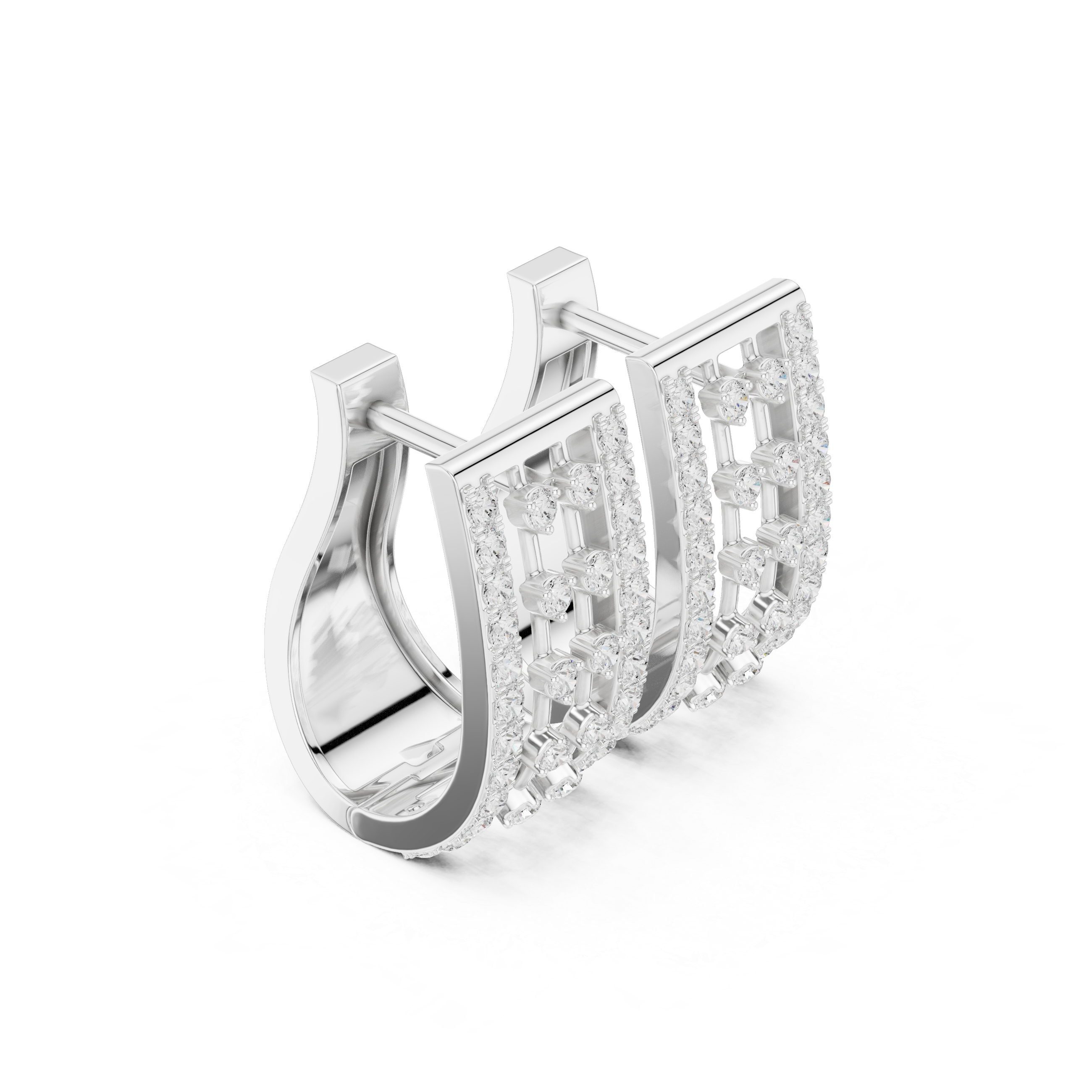 0.54ct Lab-Diamond Hoop Earrings in 14k Gold