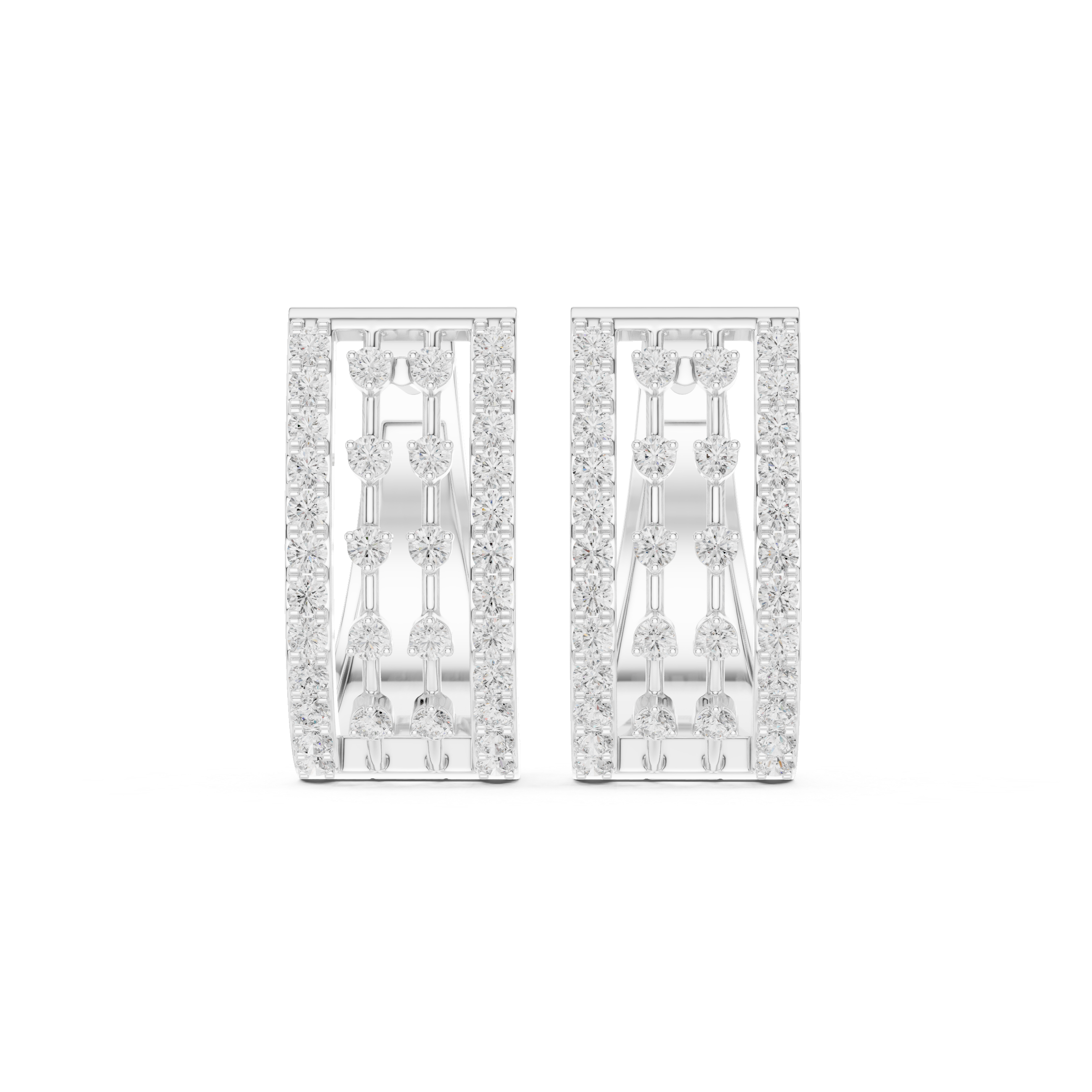 0.54ct Lab-Diamond Hoop Earrings in 14k Gold